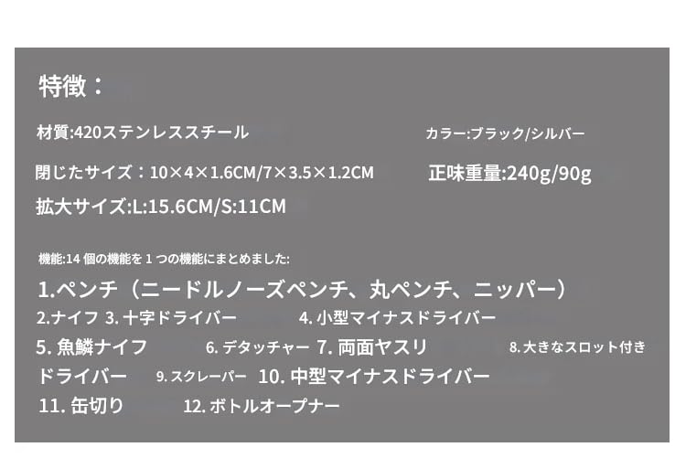 Zmart Outdoor Multitool Camping Portable Stainless Steel EDC Foldable Multifunction Tool Emergency Survival Knife Pliers