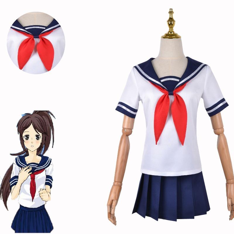 Cos Service Sick Sauce Aishiyano Uniform School Uniform College Style Cosplay Bubble Sleeve