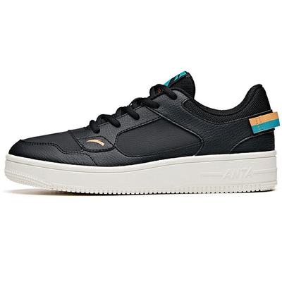 Synthetic Leather Casual Slip-Resistant Low-Top Skate Shoes Men Sneakers Black Yellow Orange 912018022-4