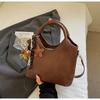 Retro-Eimer-Tragetasche mit großem Fassungsvermögen, Eine Nischen-Einkaufstasche für Pendler, einseitig tragbar, Crossbody