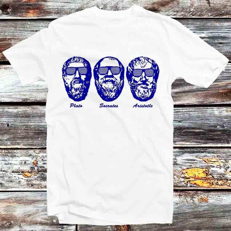 

Socrates Plato Aristotle Philosophers Geek Funny 80s T Shirt B553 M