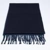 JOHNSTONS fringe Scarf Navy / GreenUsed