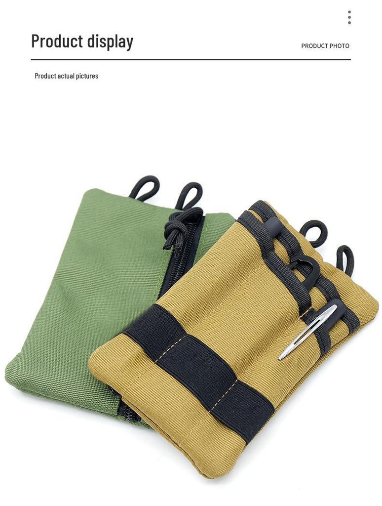 Camouflage Tactical EDC Tool Kit: Portable Outdoor Camping & Hiking Multifunctional Key Storage Bag.