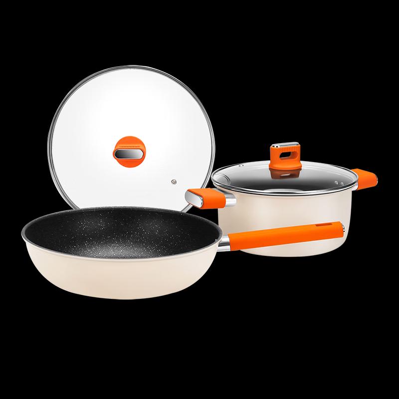 Deslang Non-Stick Iron Pot Two-Piece Set
