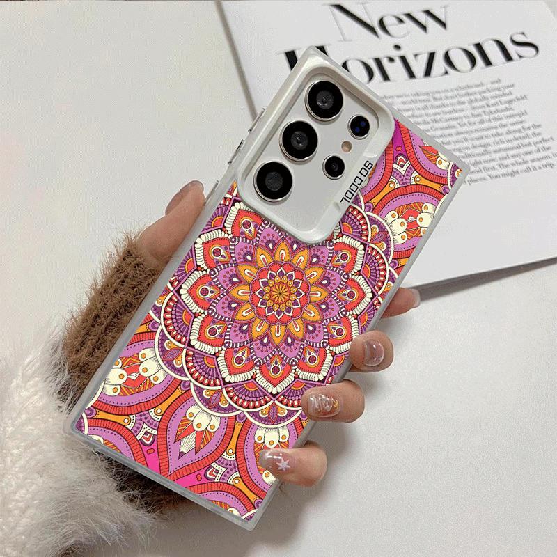 Mandala Style Pattern Shockproof Phone Case for Samsung Galaxy S26 Edge S25 Ultra S24 FE S23 Plus S21 Cover Anti Fall Fundas