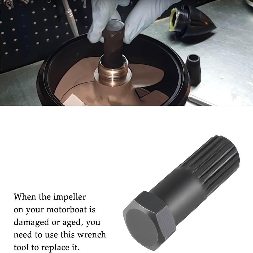 WR001 Spline Wrench Tool Efficient Impeller Installation & Removal Tool Ergonomic Spline Wrench Tool 65mm for Sea-Doo