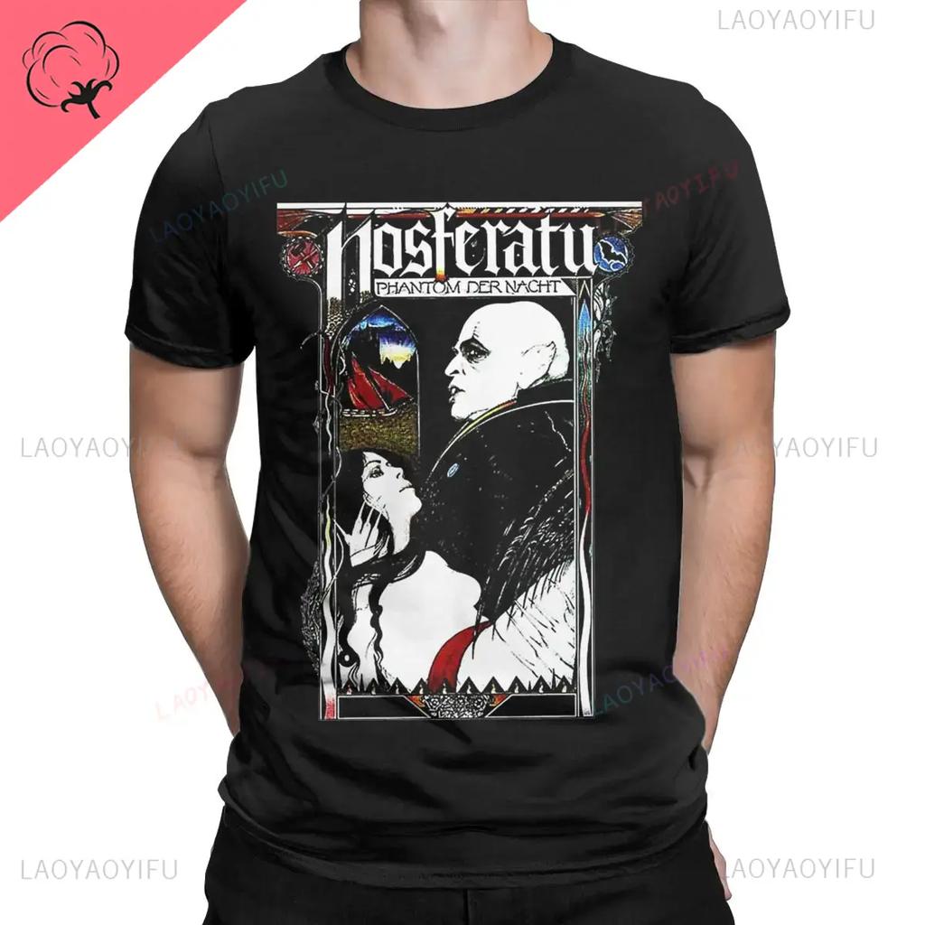 Nosferatu 1922 horror movie Vampire Man Dracula Halloween cool street wear trend fashion summer men women universal Tshirt
