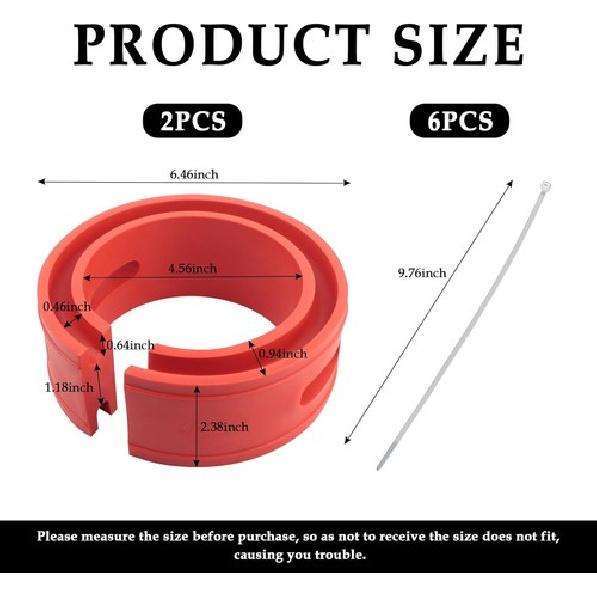 2PCS Front-Rear Coil Spring Spacer for 1.45''-1.65'' Spring Spacing, Heavy-Duty