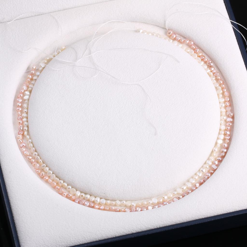 1String, Natural Freshwater Pearls, 3-4 Mm Nugget Pearl Beads for Jewelry Making DIY Necklace Supplies, Birthday Party Gifts for Women, 36cm