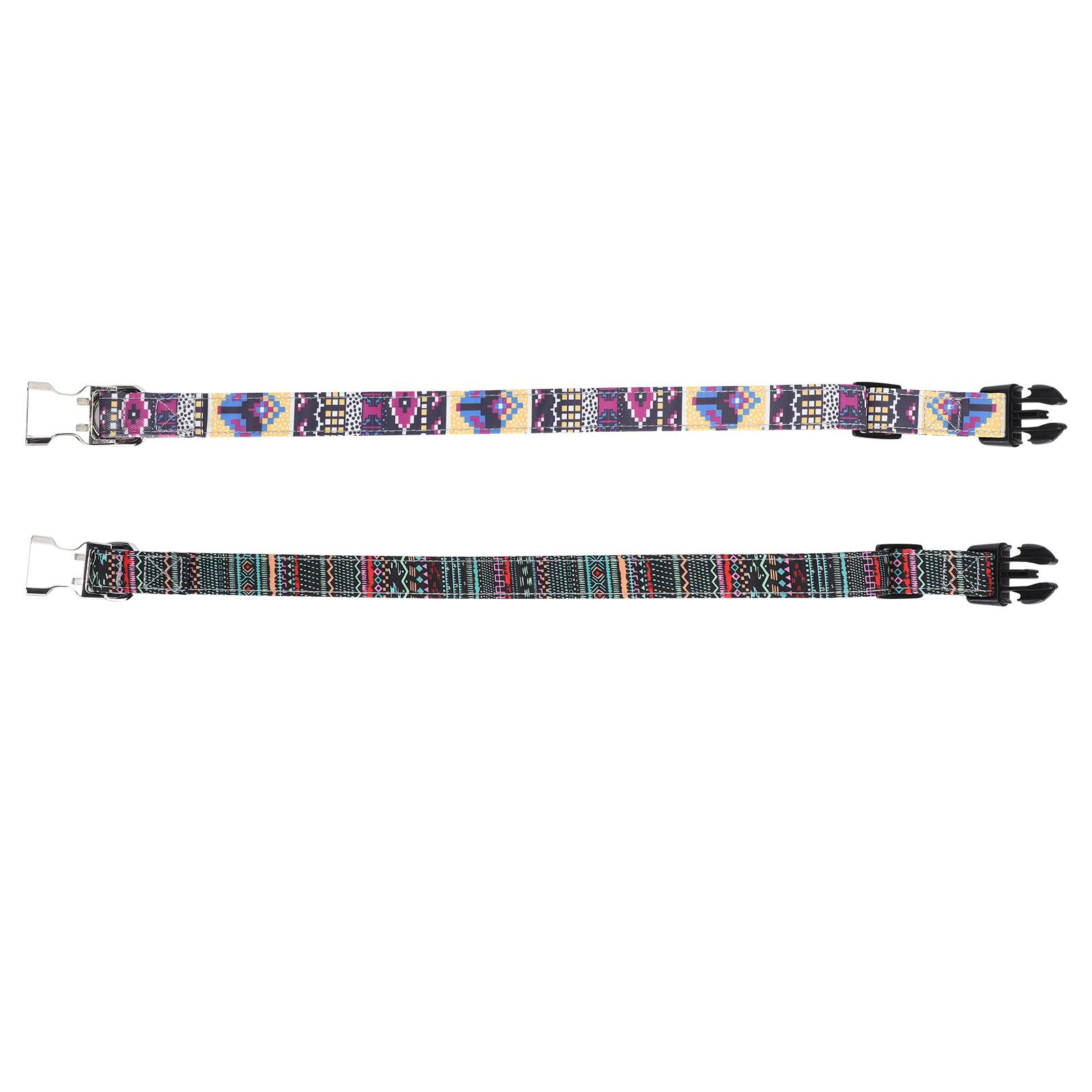 

Регулируемый ошейник для собак, кошек, красочный холщовый ошейник с выгравированной пряжкой для идентификации