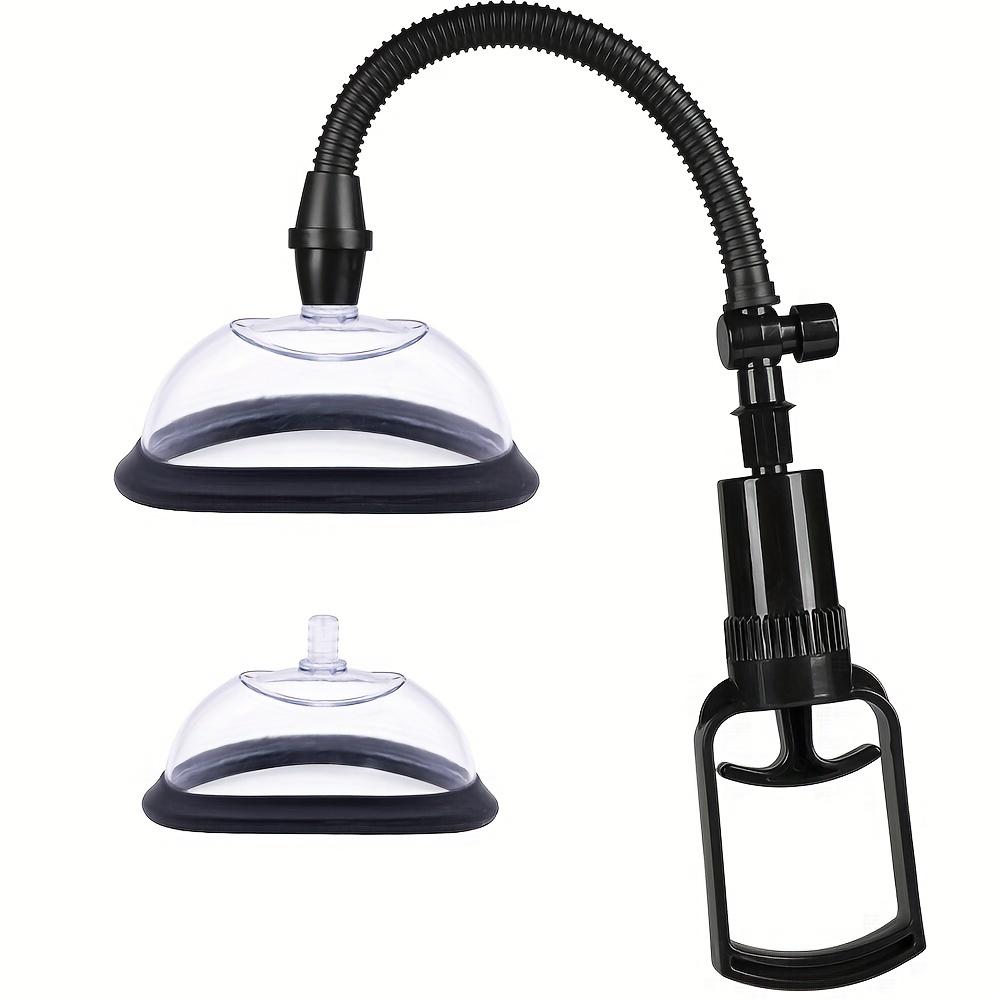 1 Set Pussy Pump (Include Two Size Cover) Non-slip And Leak-proof Latex Edge Sexual Enhancers Sex Toys For Men Women Couple Breast Pump Clitoris Stimu