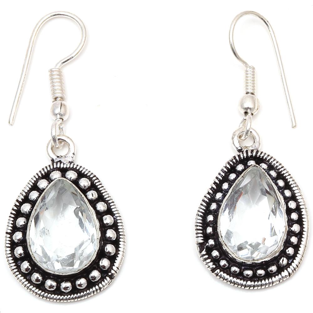 White Topaz Gemstone Friends Jewelry Necklace Set 18-20''