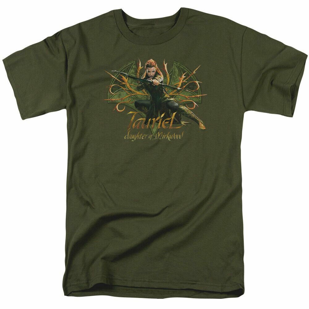 The Hobbit Tauriel T Shirt Mens Licensed Fantasy Movie Military Green L