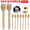 1-10pcs Wooden Honey Spoon Honey Dipper Wood Honey Jar Stirrers Stick For Honey Jar Coffee Milk Tea Supplies Kitchen Tools