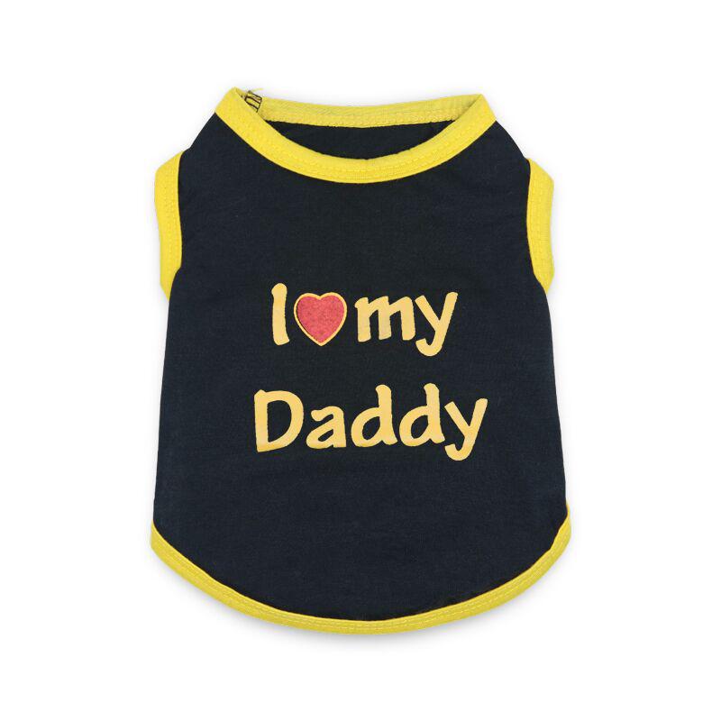 Pet Clothing: Daddy & Mommy Vest for Small Dogs - Spring, Summer, Autumn Styles.
