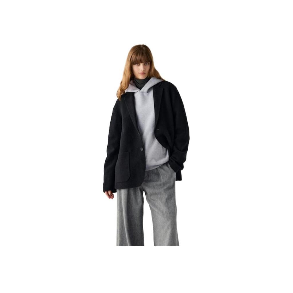 Uniqlo X Clare Waight Keller Collaboration C Series FW24 Solid Color Soft Comfortable Button Closure Knitted Jacket Men Jackets 471709-09