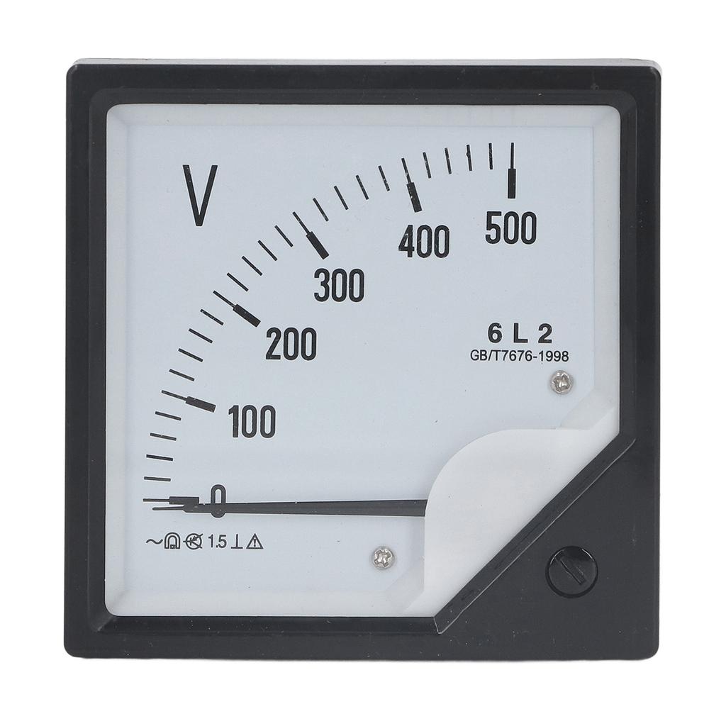 Analog Voltmeter AC 0‑500V Pointer Volt Meter Panel Needle Voltage Gauge for Equipment