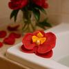 Soap Flowers Peony Red, Set of 10
