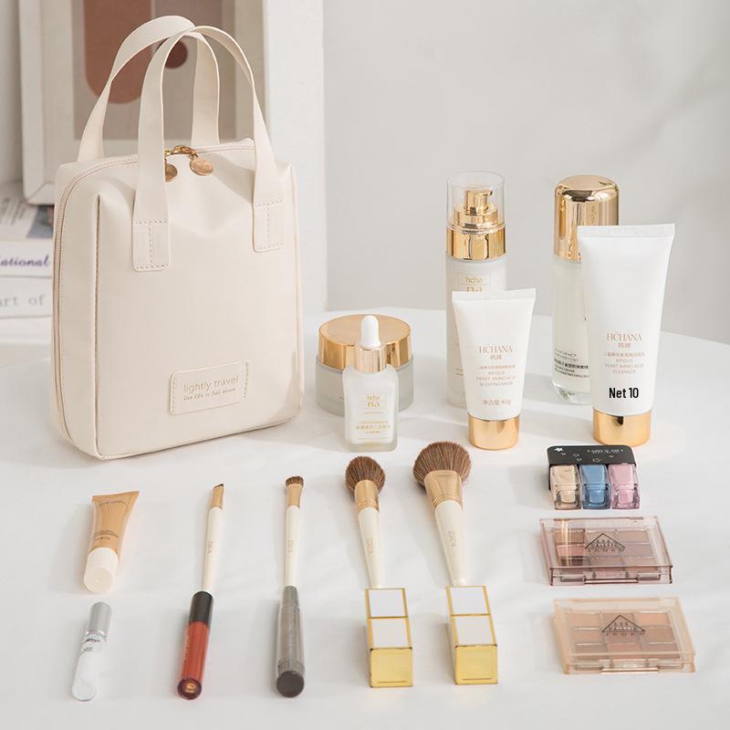 High-Capacity Portable Ladies' Cosmetic and Makeup Bag