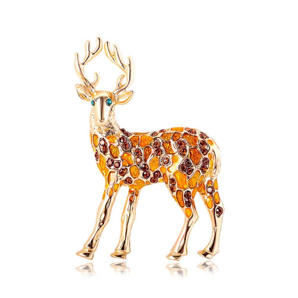 Drop Oil Snowflake Elk Brož Enamel Fashion Girls