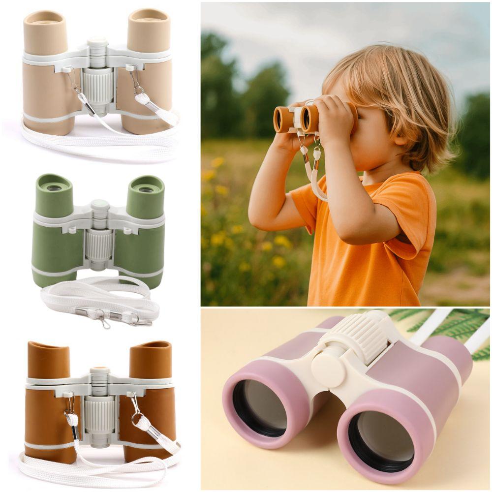 Multicolor Kids Binoculars Rubber Magnifying Toys Portable Telescope  Science and Education