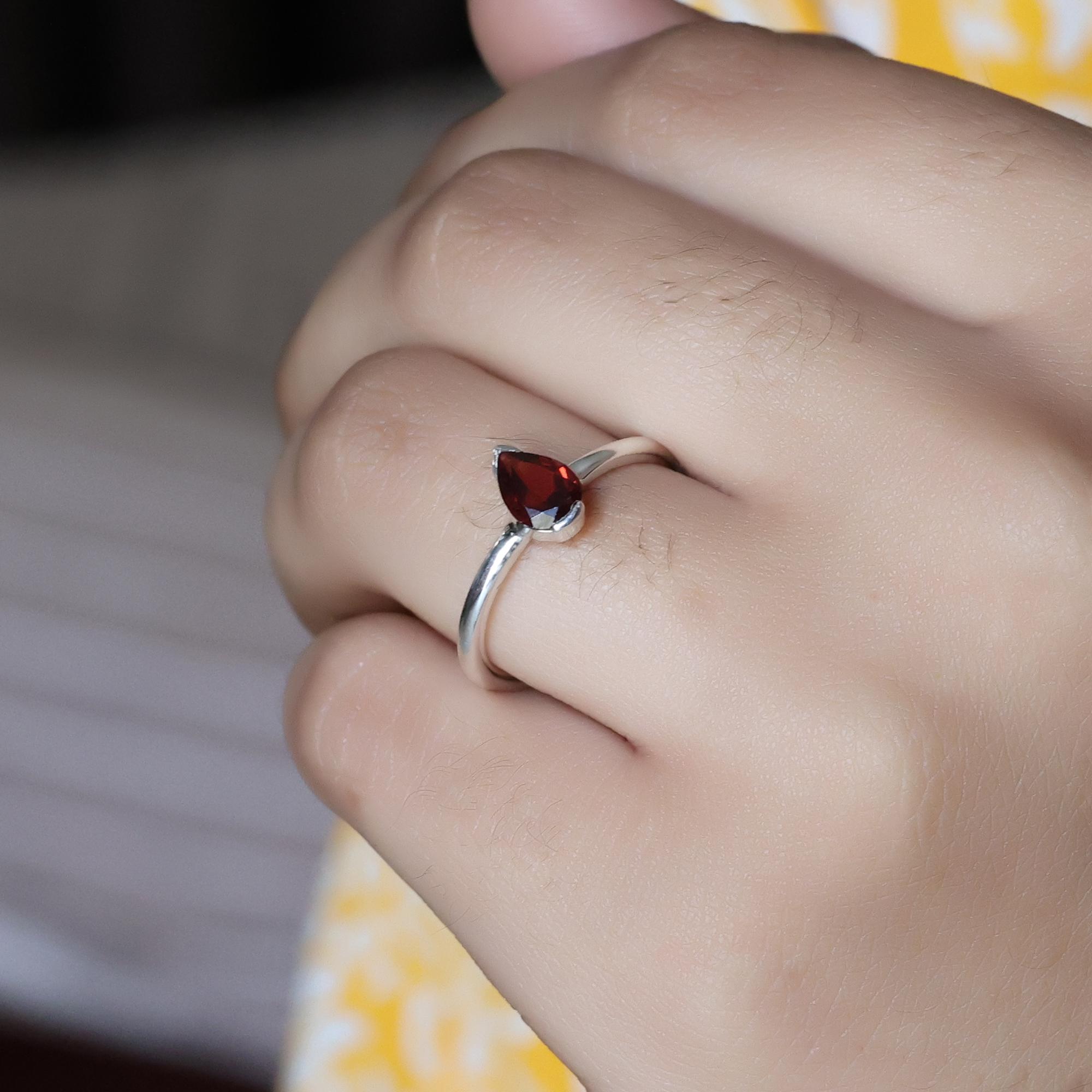 

Серебряный набор украшений, Украшения с камнем рождения, Женское колье, Изящные украшения, Подарок для нее 5 красный