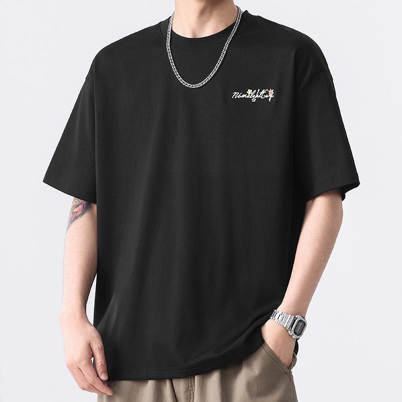 New Summer Men's Round Neck Short T-shirt Short Sleeve Thin Casual Youth Half-sleeved Shirt