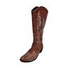Women's Fashion Large Casual Boots Long Tube Square Heel Embroidered Boots