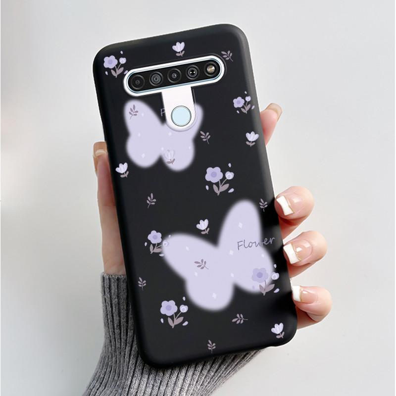 Printing Pattern Case For LG Q61 / LG K61 / LG Q70 Cover Fundas Soft Silicone Black Shell Cute Flower Cartoon Casing Coque Capa