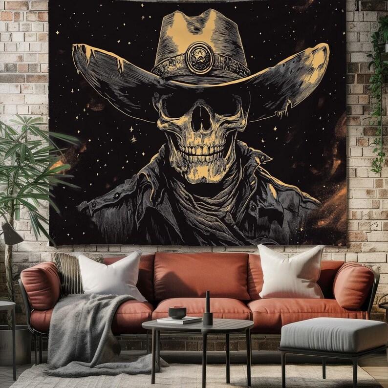 Cowboy Skull tapestry 75x100 чёрный