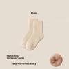 Socks Women's Autumn and Winter Velvet Padded Wool Socks Warm and Comfortable Soft Waxy Cashmere Socks Super Thick Simple Terry Socks
