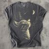 Cat and Firefly Shirt, Moonlit Cat Tee, Whimsical Cat Lover Gift, Cottagecore CaT Shirt, Night Sky Cat Graphic Tee, Comfort Colors
