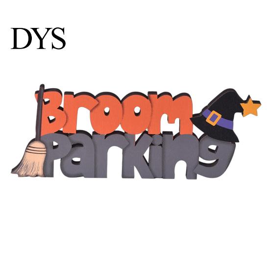 Indoor Seasonal Party Supplies Wooden Halloween Table Sign, Vintage Letter Tabletop Decoration, Spooky Standing Unique Photo Prop Block Sign