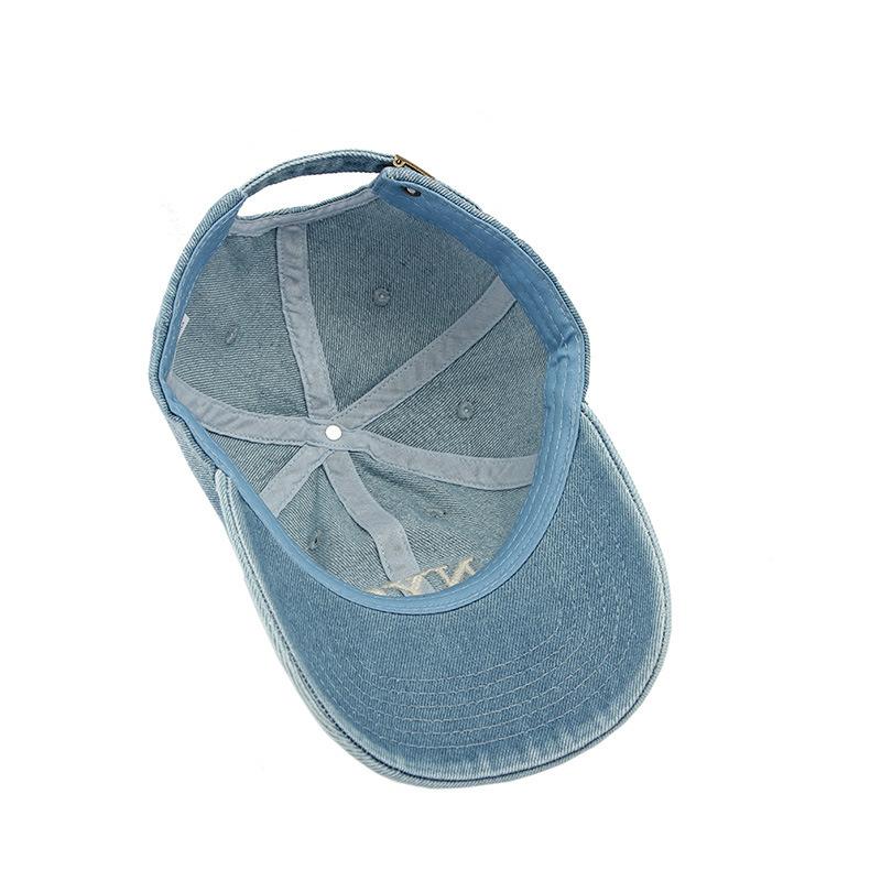 Embroidered Denim Baseball Cap Men and Women Washing Old Retro Baseball Cap Outdoor Sun Hat Women Casual