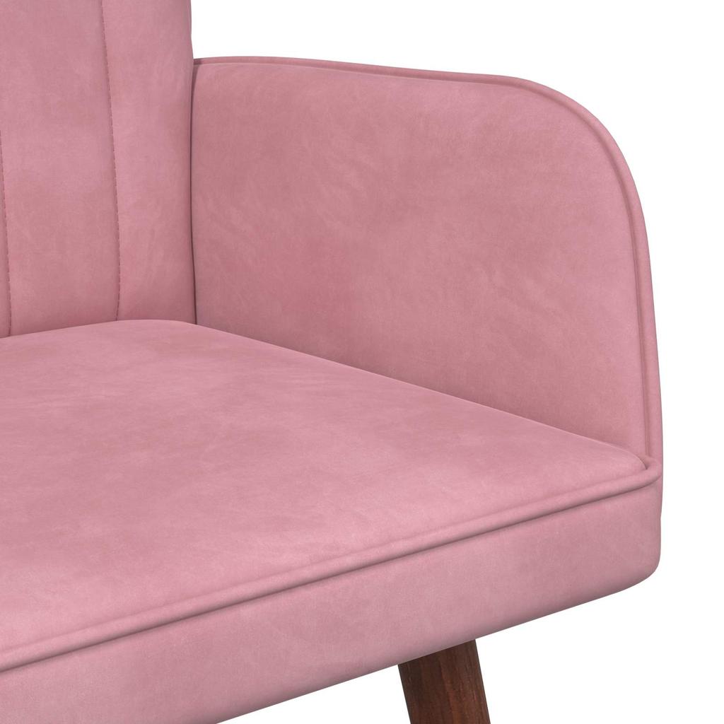 2 Seater Sofa Pink 115 X 61 X 87 Cm Velvet (V)