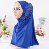 Multi-color Soft Lace Diamante Decoration Muslim Headscarf Hijab Scarf Islamic Shawl Ladies Headscarf