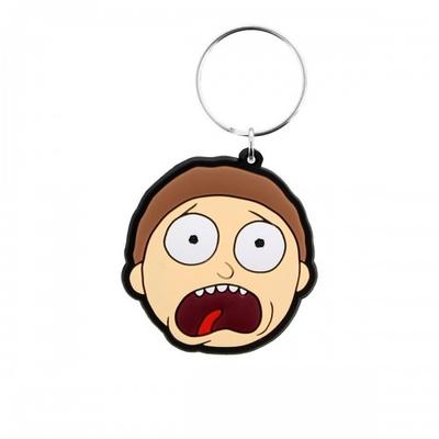 Terrified Face Morty Keyring