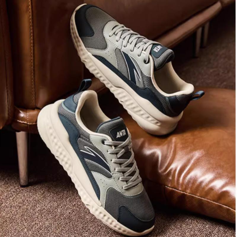 Anta Ungezügelte Serie Bequem Vielseitig Verschleißfest Rutschfest Niedrig geschnitten Freizeit schuhe Herren Sneaker Blau Grau 912448816-1