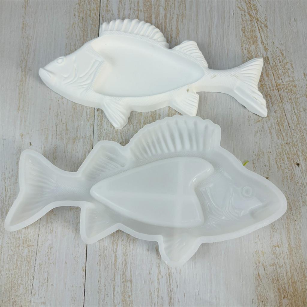 Fish Storage Tray Molds Gypsum Plsater Silicone Mould Jewelry Display Organizer Epoxy Resin Mold DIY Coaster Molds Decor