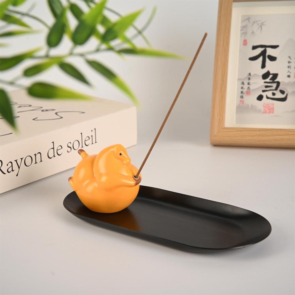 Ceramic Pony Incense Holder: Cute Ornament for Home or Office Decor