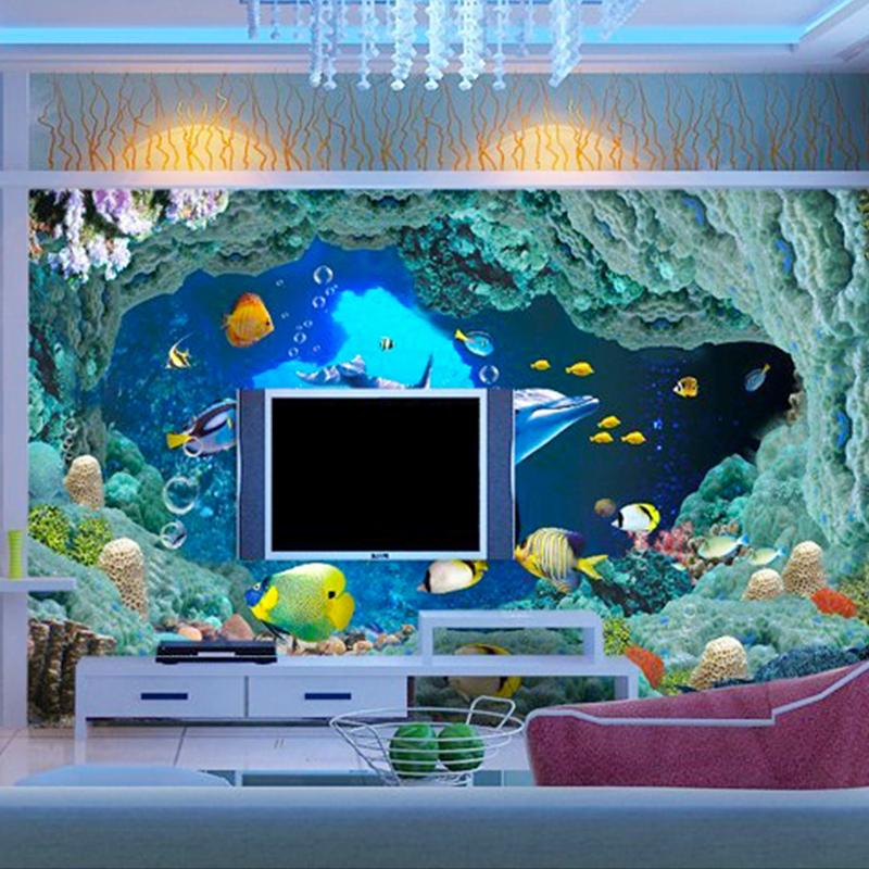 Photo Wallpaper 3D Underwater World Mural Home Decor Wall Paper Kids' Room Living Room Background Murals Wallpapers