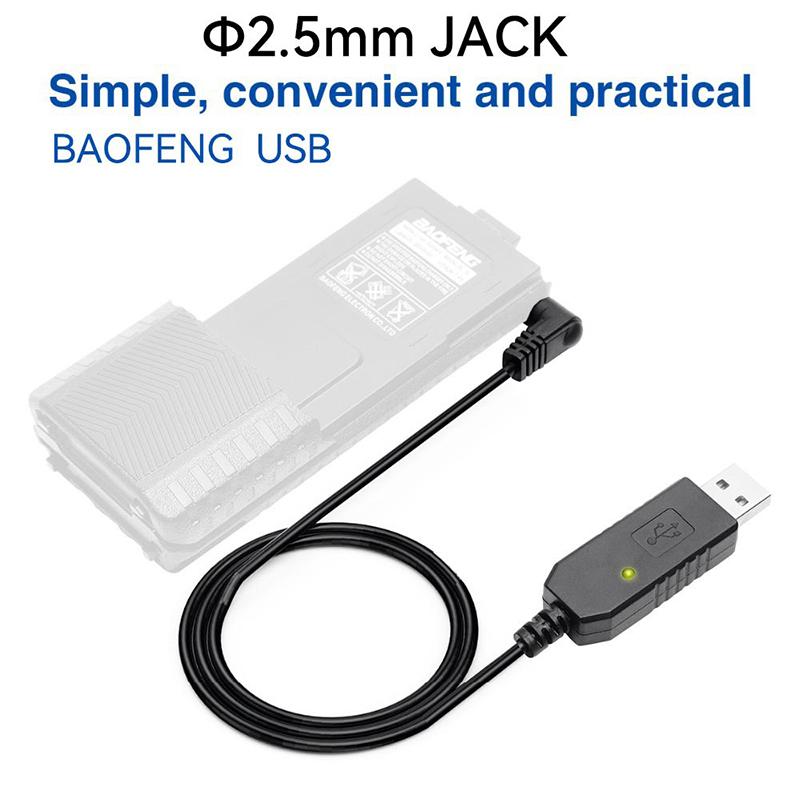 USB nabíjecí kabel pro vysílačku Uv-5R Uv5R Uv-82 3800mAh Uv-S9 Plus Ar-152 Vysílačka Ham Obousměrná radiostanice