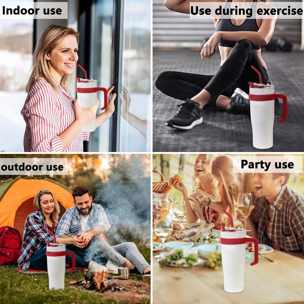 Devesanter Thermal Mug 1200 Ml Straw + Lid Stainless Steel White