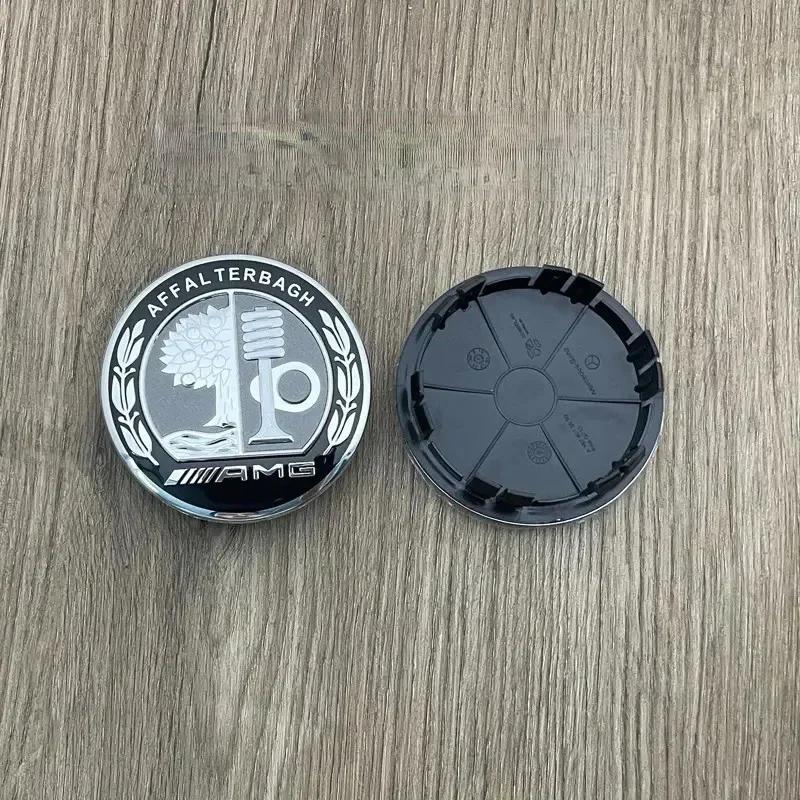 For Mercedes Benz 4PCS Car Wheel Hub Cap Tire Center Screw Cap Label For Mercedes-Benz C180 C200 E300 S350 E260 ml350 GLK decora
