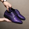 40-50 Men's Business Casual Leather Shoes 2026 Spring and Autumn Men's Snake Glossy Surface