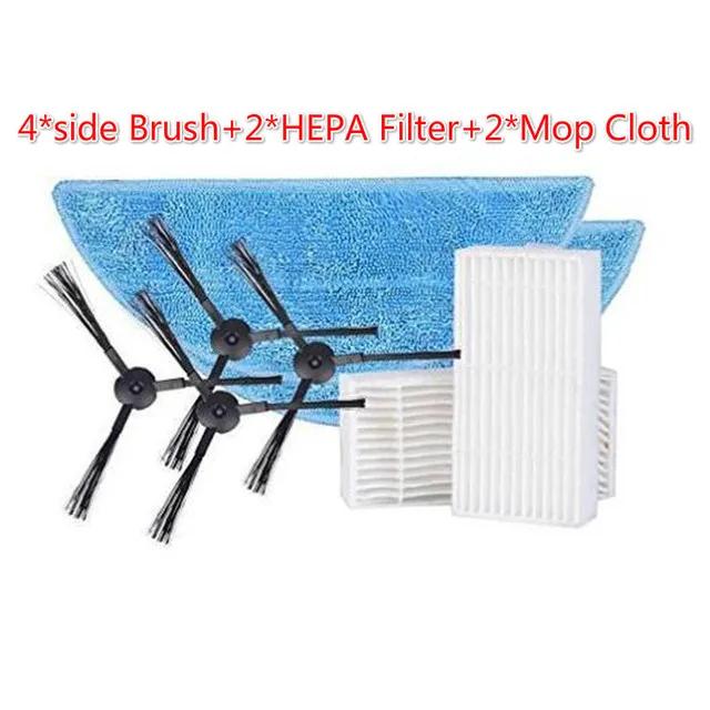 Vacuum Cleaner Hepa Filter Mop Cloth Side Brush for Easy home SR 3001 Robotic Vacuum Cleaner Spare Parts Filters Brush