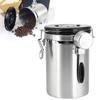 Stainless Steel Tea Storage Container 1.8L Airtight Storage Container  Coffee Storage
