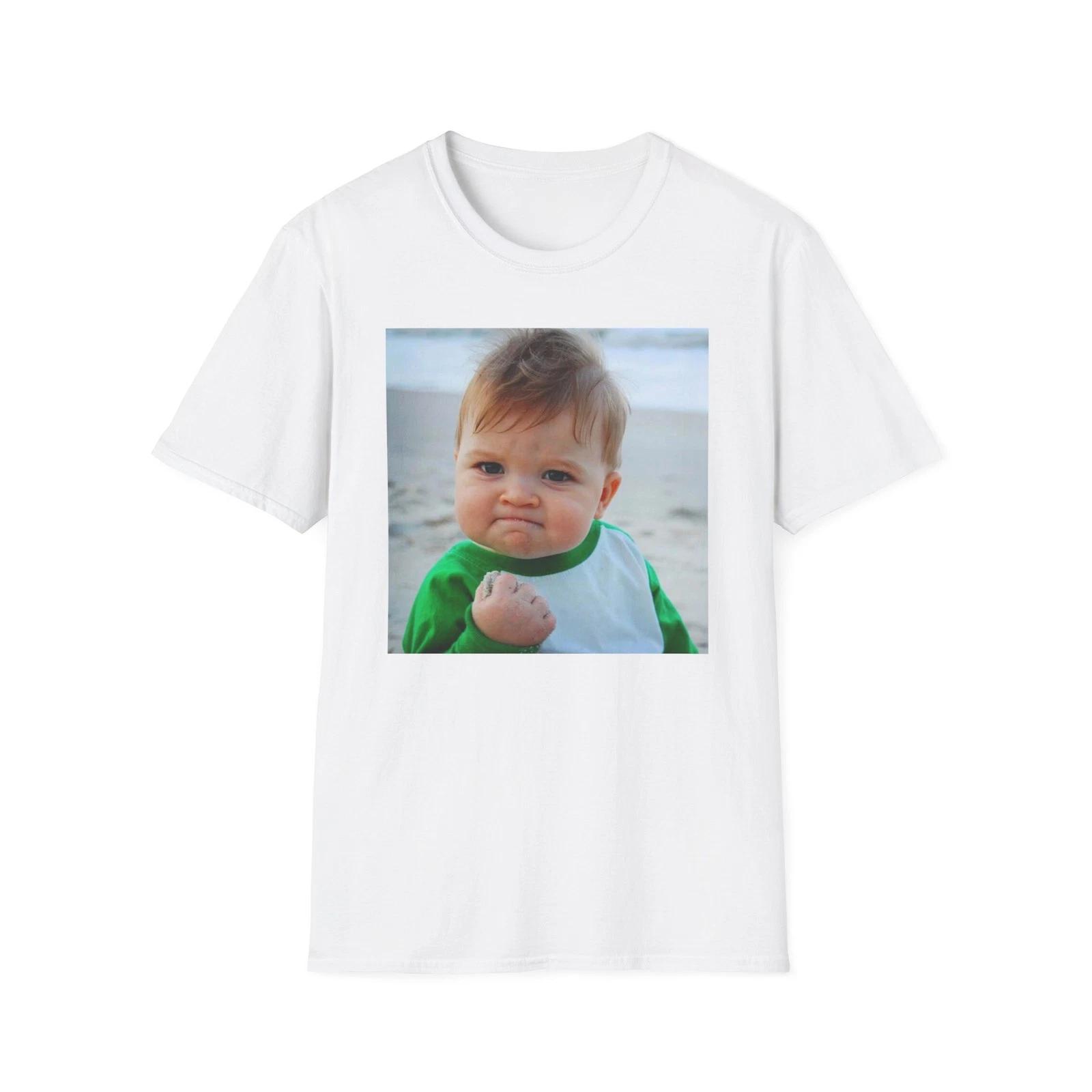 Motivational Baby Meme T-Shirt, Funny Infant Quote Tee, Unisex Softstyle Shirt, S