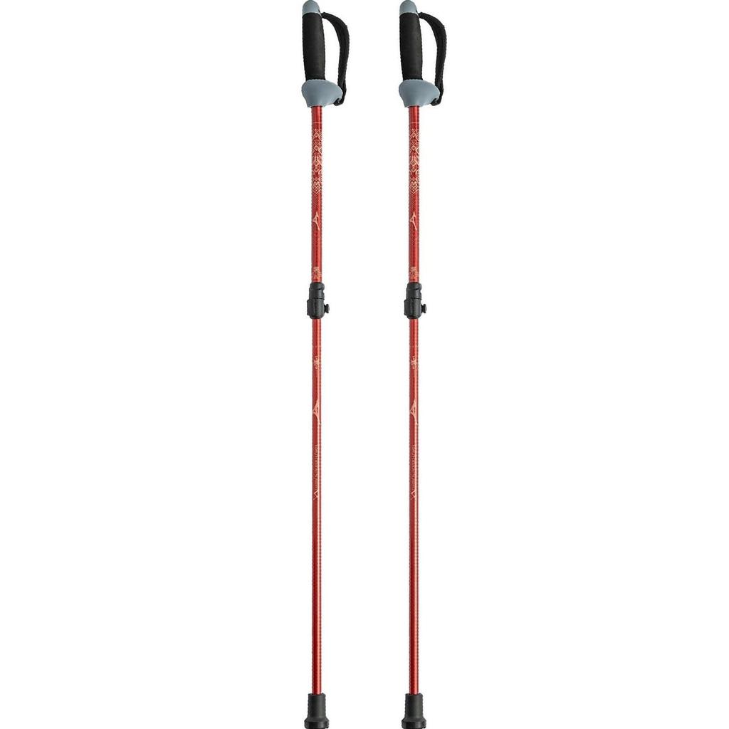 MIZUNO Nordic Walking Walking Poles Alkerne of C3JTPD30 3A-1 (Pair 2), Unisex, Red,