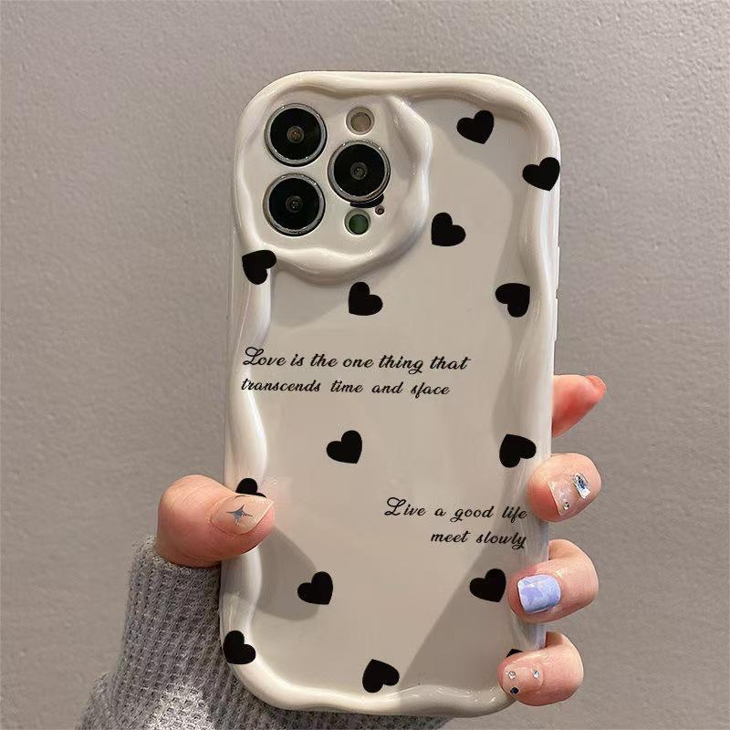 Englische Liebe Herz iPhone Hülle für 14, 15 Pro, 16 Pro Max, & 17 Air